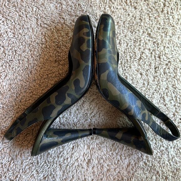 MARC JACOBS HEELS CAMO SLINGBACK PUMPS LEATHER MADE IN ITALY SIZE 39 - Picture 8 of 16